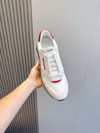 White Leather Colourblock Runner - Men's