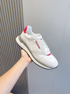 White Leather Colourblock Runner - Men's