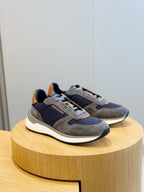 White Leather Colourblock Runner - Men's
