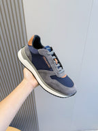 White Leather Colourblock Runner - Men's