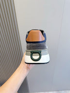 White Leather Colourblock Runner - Men's