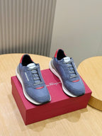 White Leather Colourblock Runner - Men's