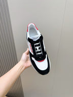 White Leather Colourblock Runner - Men's