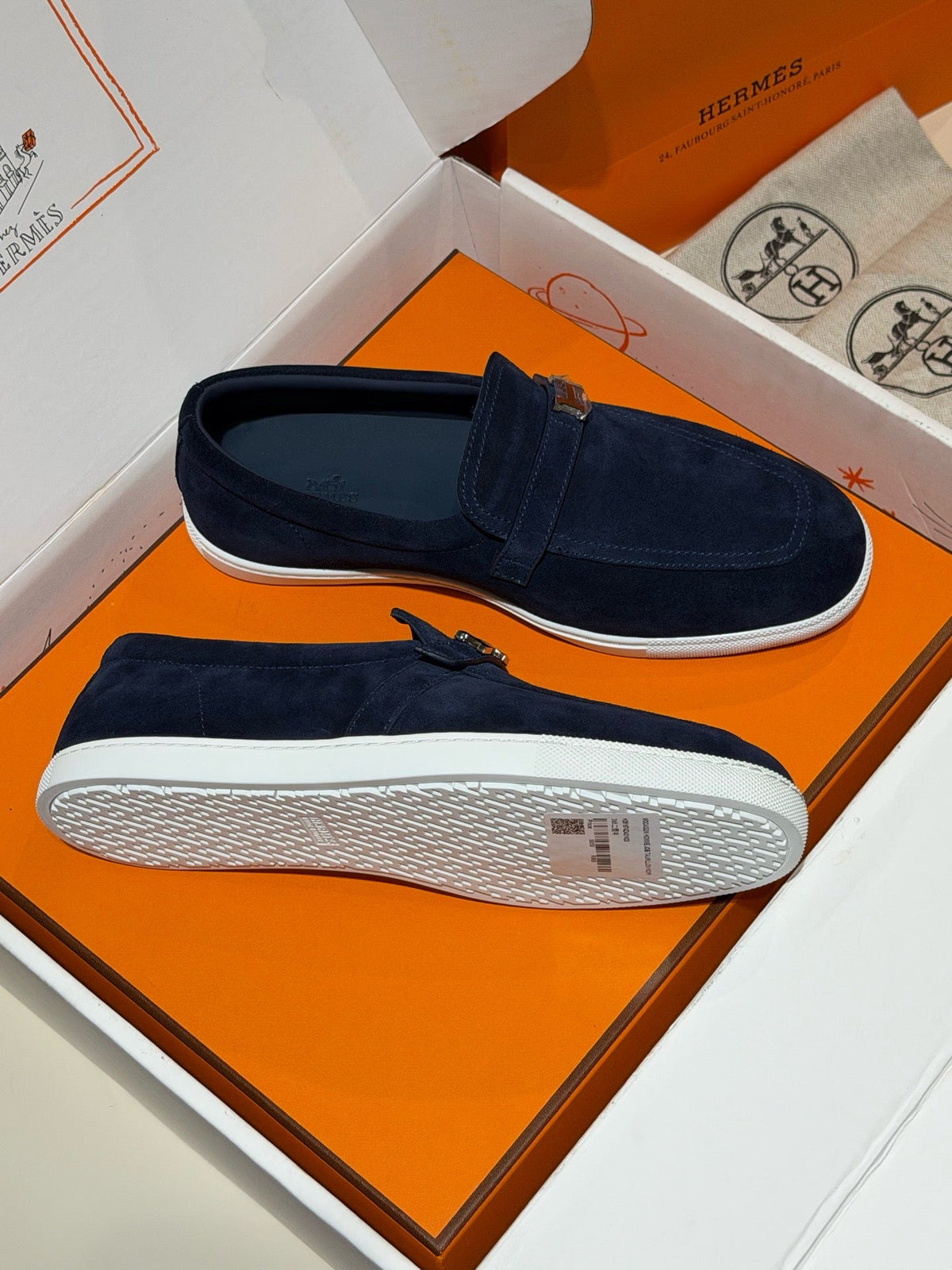 Navy Suede Tassel Loafer - Men's