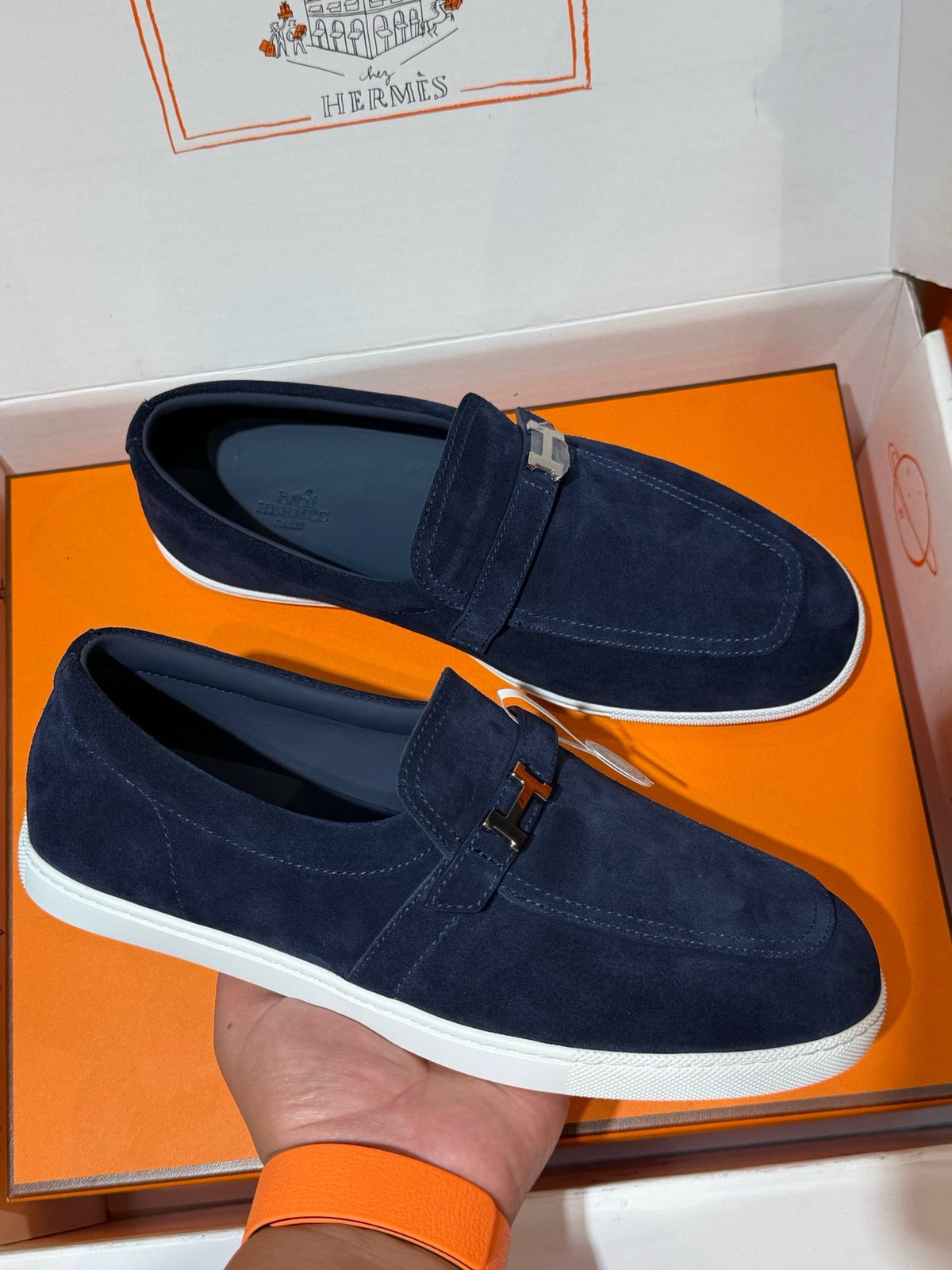 Navy Suede Tassel Loafer - Men's
