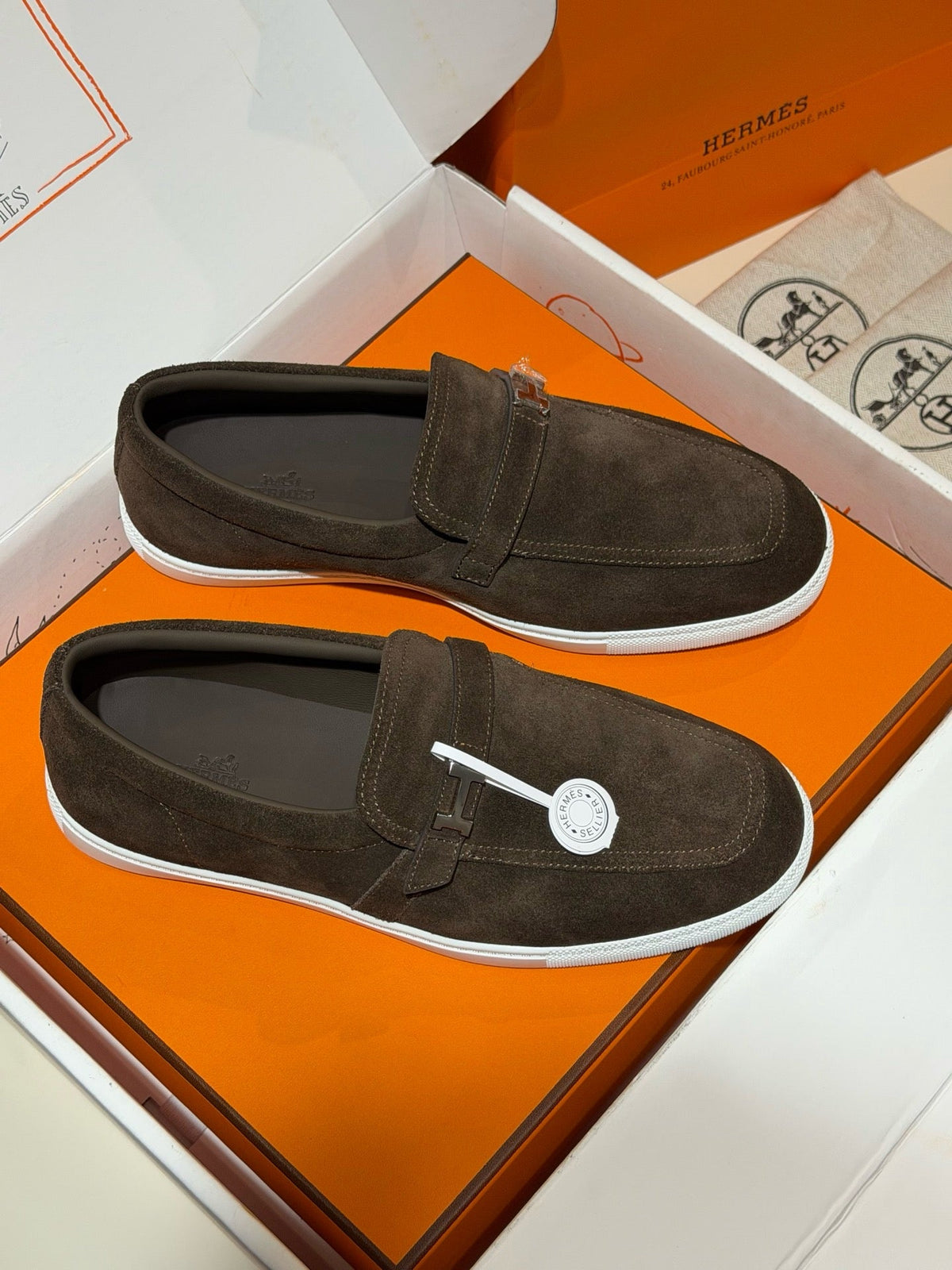 Marineblaue Wildleder-Tassel-Loafer – Herren