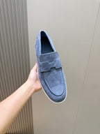 Loafer aus Stahl, Dunkelbraun und Schwarz – Herren