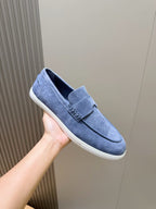 Loafer aus Stahl, Dunkelbraun und Schwarz – Herren