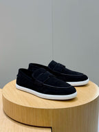 Loafer aus Stahl, Dunkelbraun und Schwarz – Herren