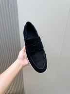Loafer aus Stahl, Dunkelbraun und Schwarz – Herren