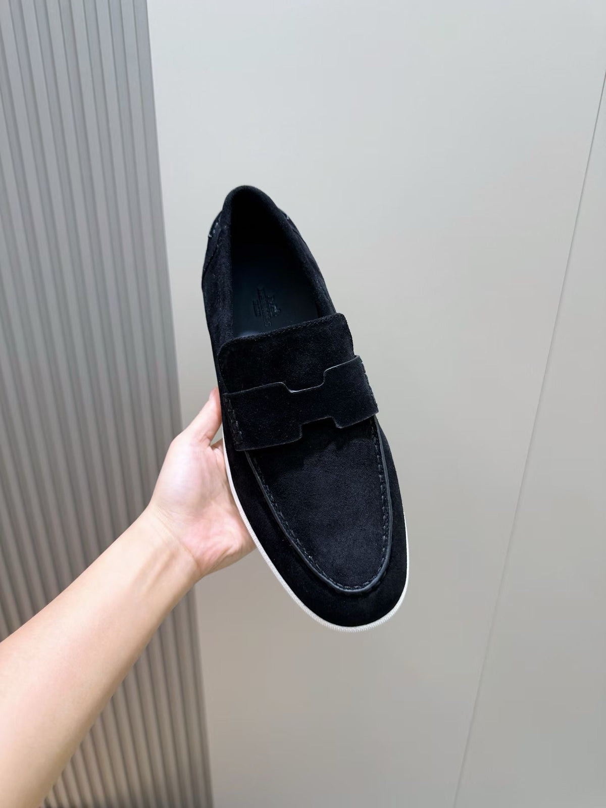 Loafer aus Stahl, Dunkelbraun und Schwarz – Herren