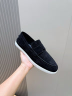 Loafer aus Stahl, Dunkelbraun und Schwarz – Herren