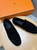 Loafer aus Stahl, Dunkelbraun und Schwarz – Herren