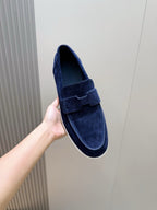 Loafer aus Stahl, Dunkelbraun und Schwarz – Herren