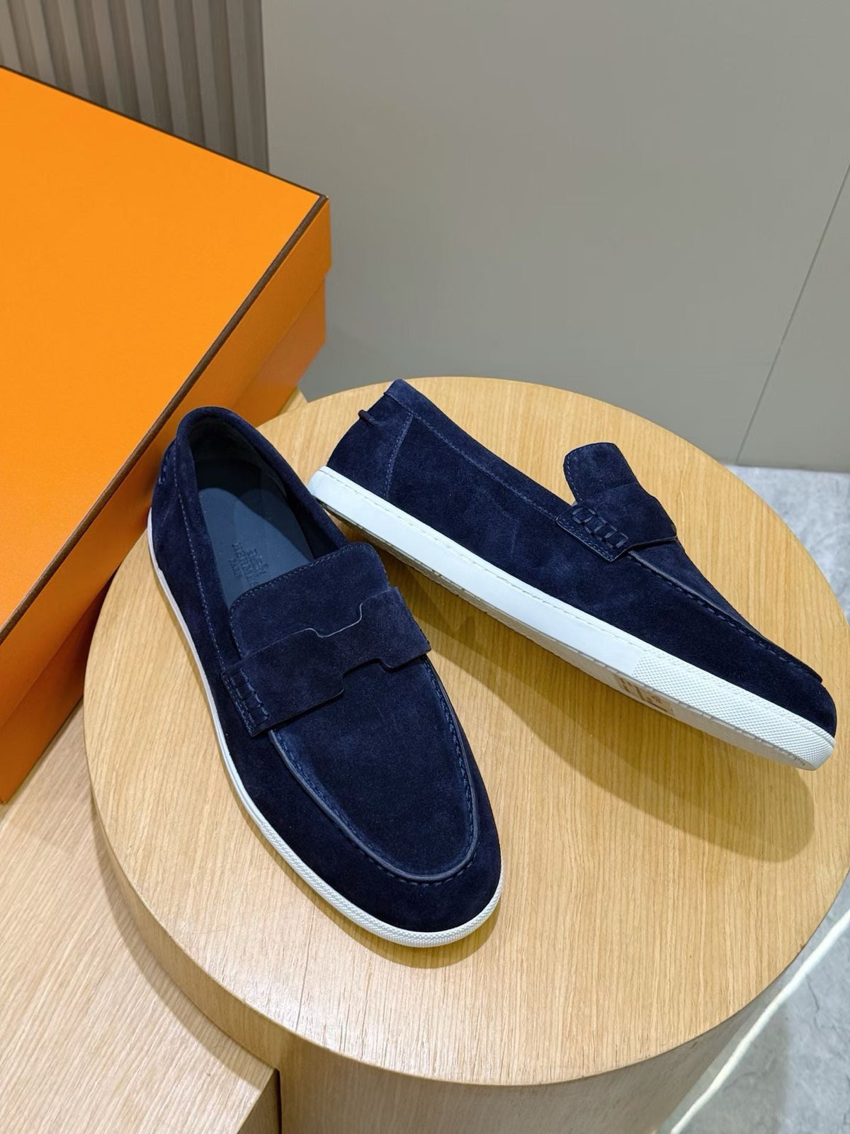 Loafer aus Stahl, Dunkelbraun und Schwarz – Herren