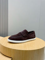 Loafer aus Stahl, Dunkelbraun und Schwarz – Herren