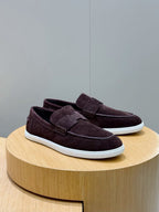 Loafer aus Stahl, Dunkelbraun und Schwarz – Herren