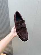 Loafer aus Stahl, Dunkelbraun und Schwarz – Herren
