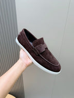 Loafer aus Stahl, Dunkelbraun und Schwarz – Herren