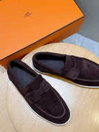 Loafer aus Stahl, Dunkelbraun und Schwarz – Herren