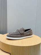 Loafer aus Stahl, Dunkelbraun und Schwarz – Herren
