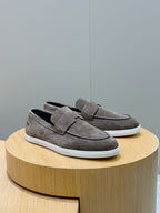 Loafer aus Stahl, Dunkelbraun und Schwarz – Herren