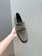 Loafer aus Stahl, Dunkelbraun und Schwarz – Herren