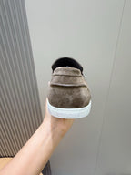 Loafer aus Stahl, Dunkelbraun und Schwarz – Herren