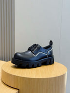 Black Leather Contrast Midsole Chunky - Men's