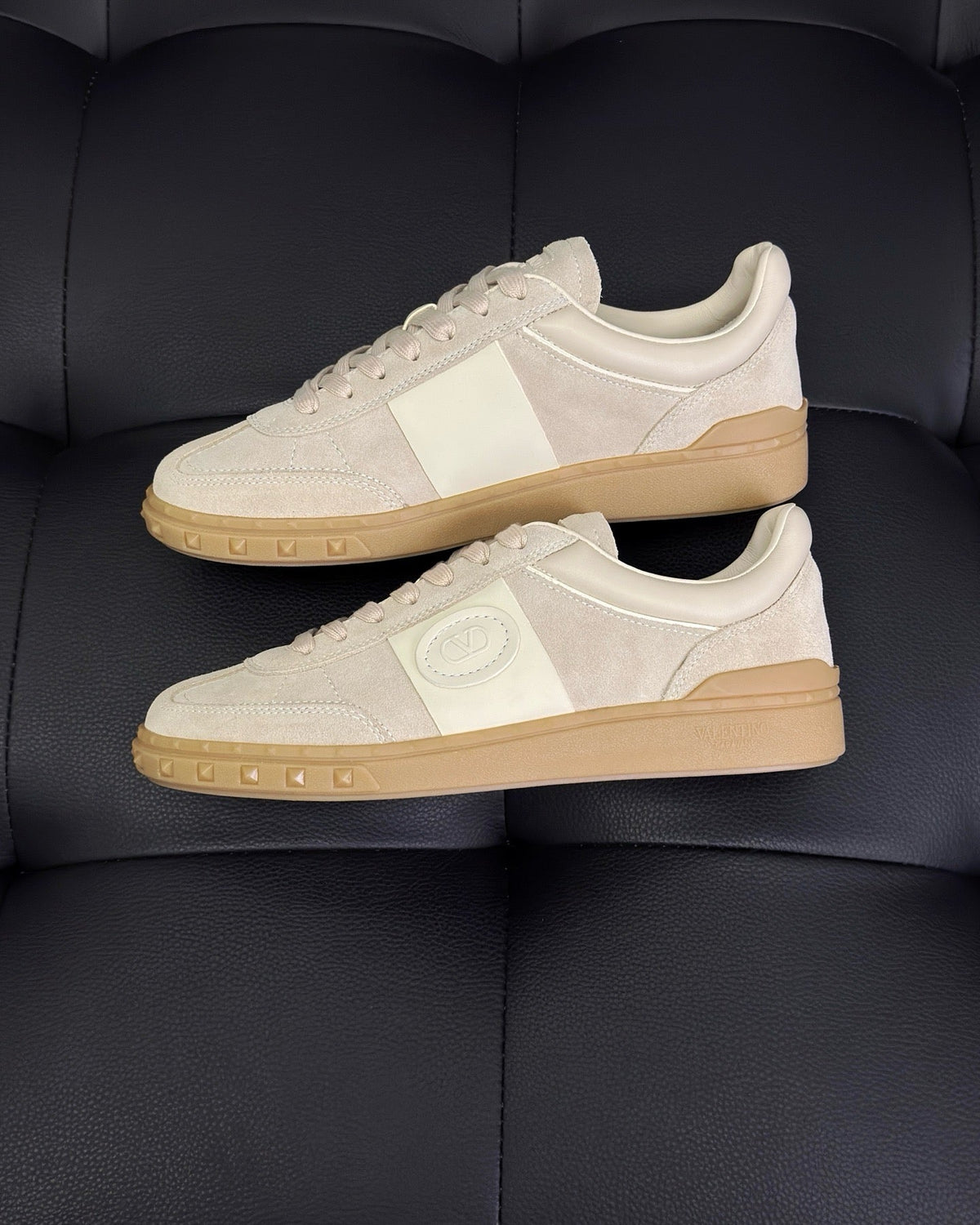 Grey and Brown Sneakers