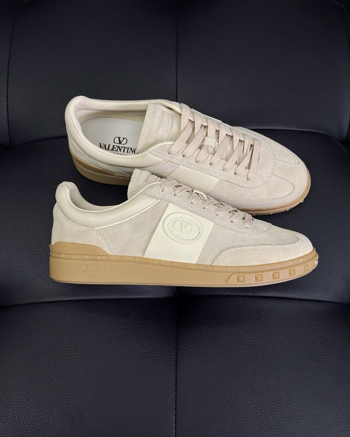 Grey and Brown Sneakers