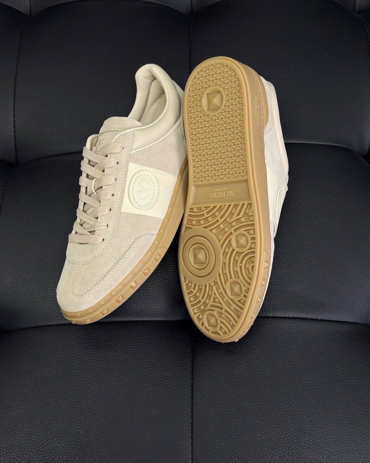 Grey and Brown Sneakers