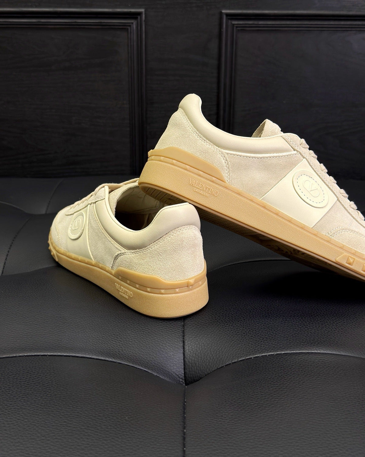Grey and Brown Sneakers