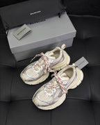 Caged Panel Runner Cream and Pink Sneakers