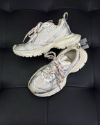 Caged Panel Runner Cream and Pink Sneakers