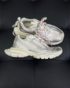 Caged Panel Runner Cream and Pink Sneakers