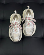 Caged Panel Runner Cream and Pink Sneakers