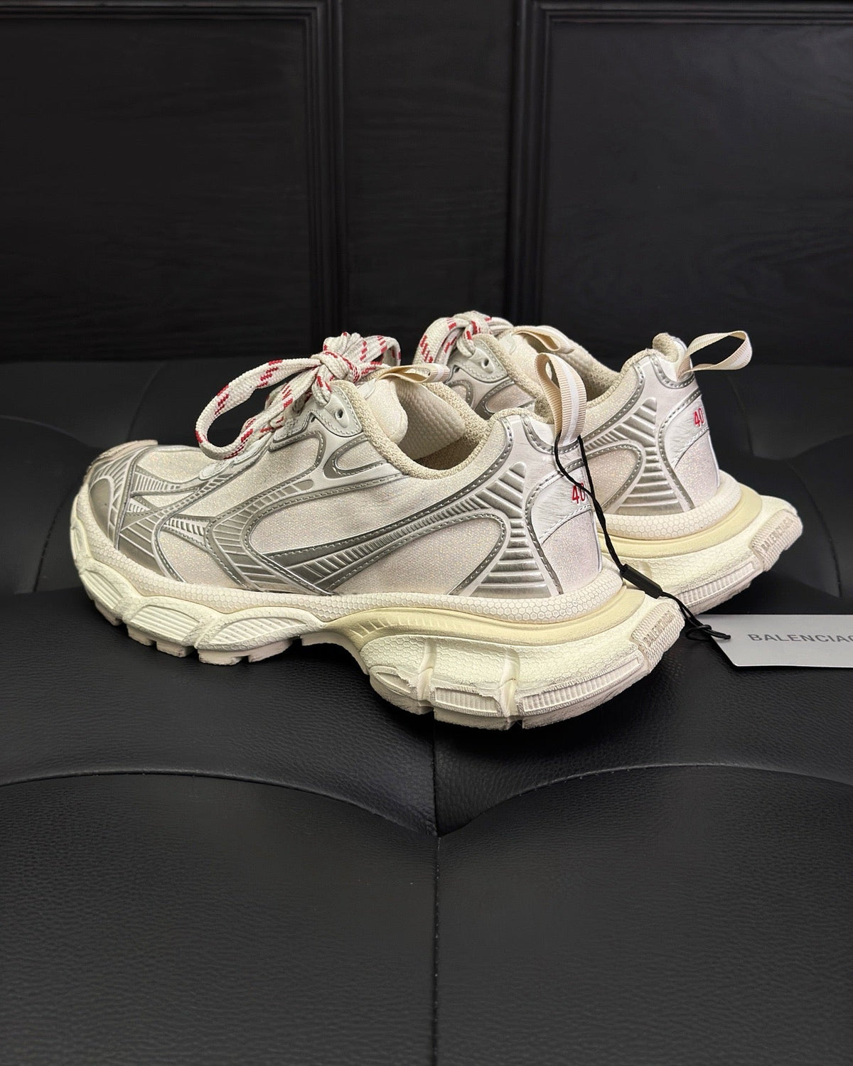 Caged Panel Runner Cream and Pink Sneakers