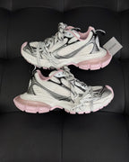 Caged Panel Runner Cream and Pink Sneakers