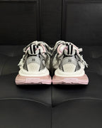 Caged Panel Runner Cream and Pink Sneakers