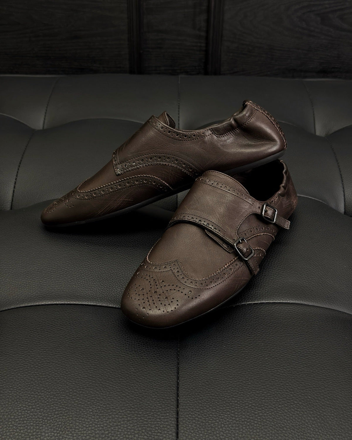 Dark Brown and Black Mules