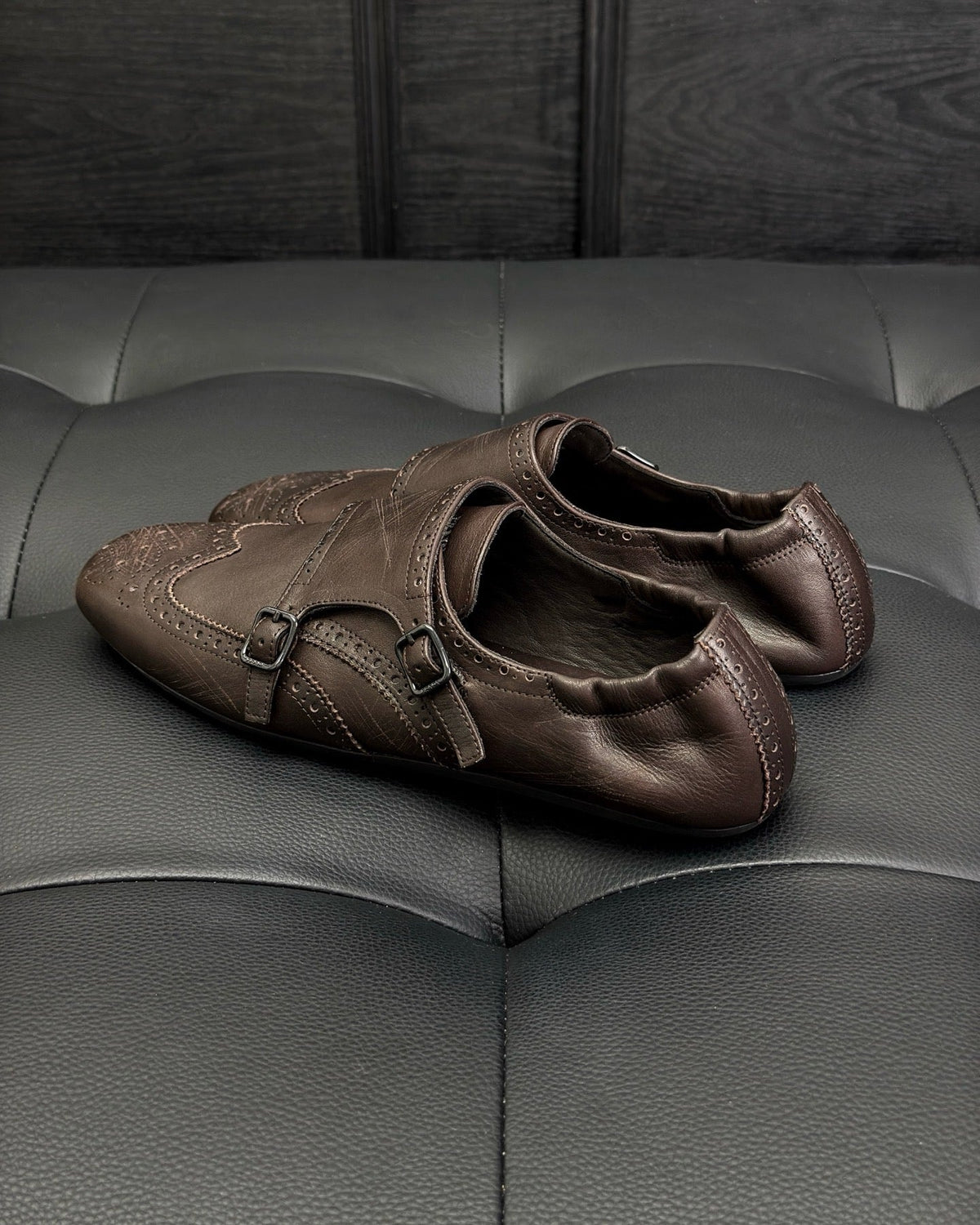 Dark Brown and Black Mules