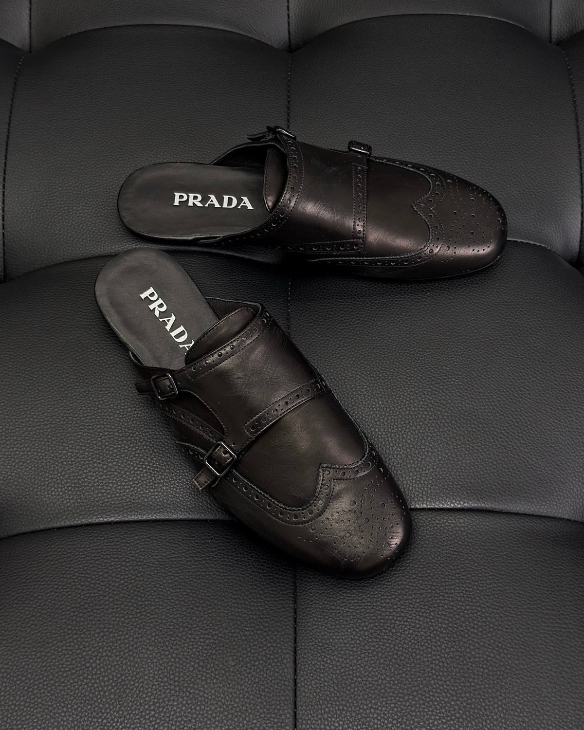 Dark Brown and Black Mules