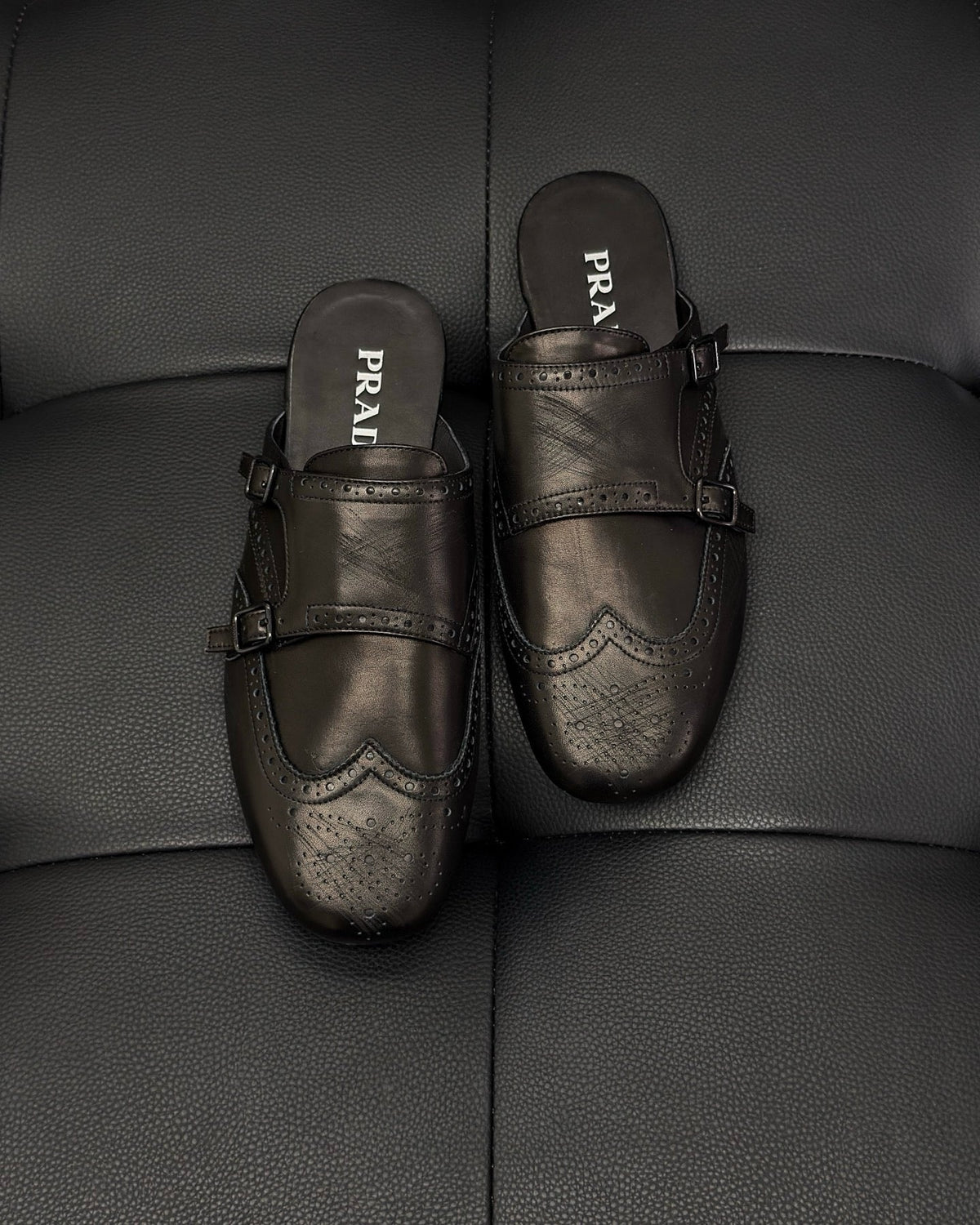 Dark Brown and Black Mules