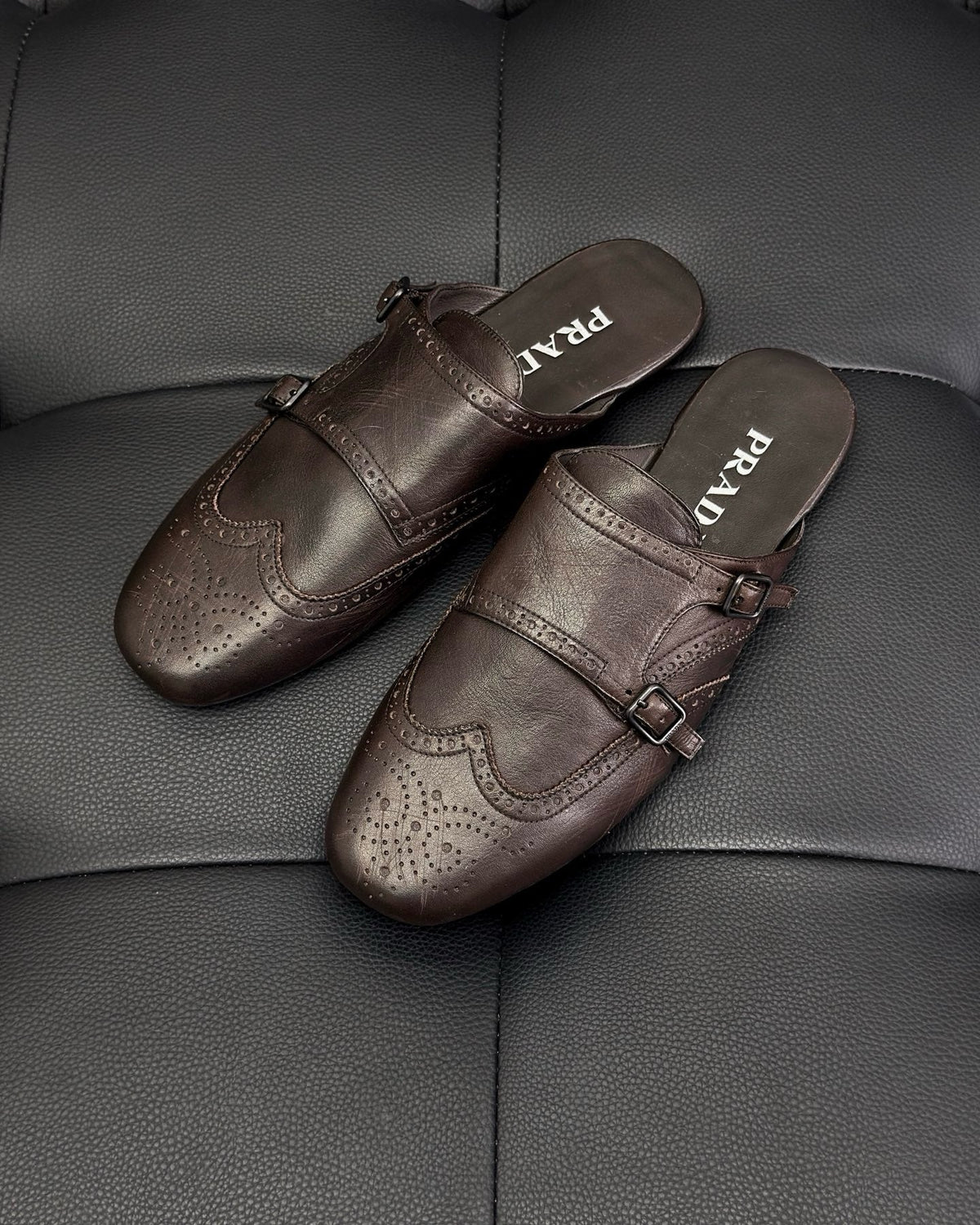 Dark Brown and Black Mules