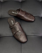 Dunkelbraune Mules