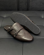 Dunkelbraune Mules