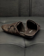 Dunkelbraune Mules