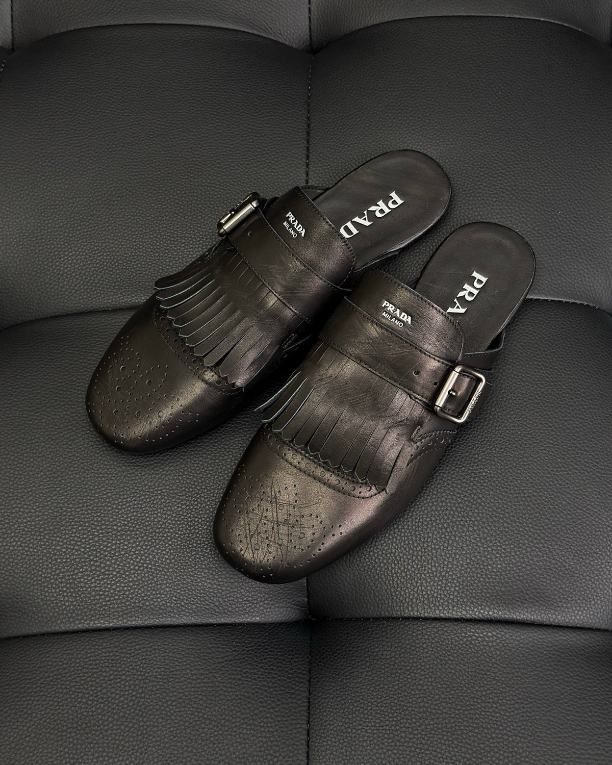 Dark Brown and Black Mules