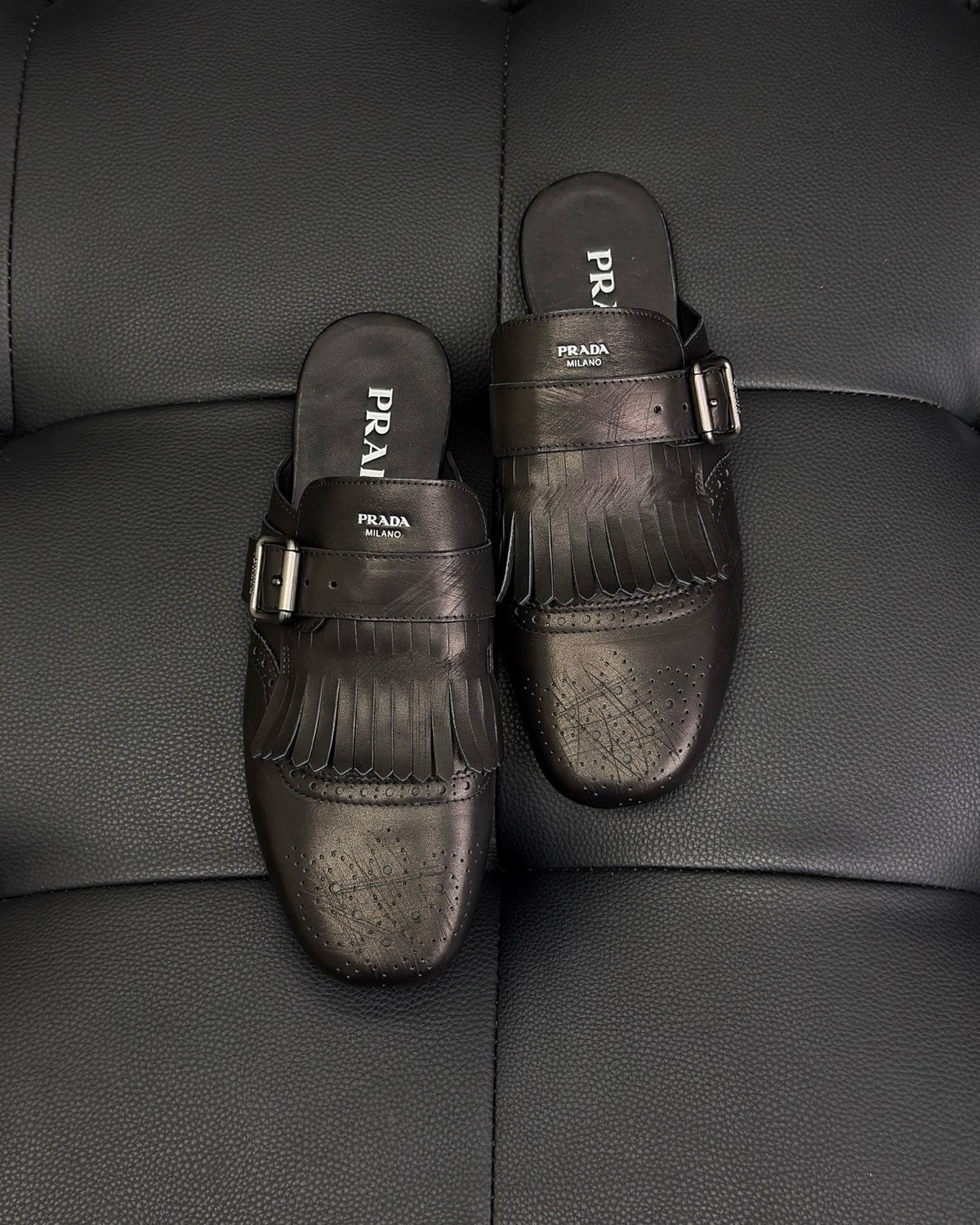 Dark Brown and Black Mules